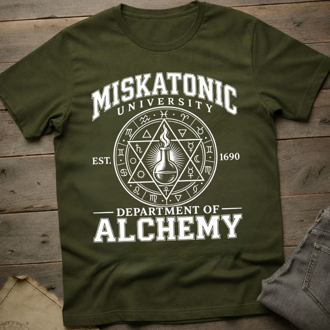 Miskatonic Dept of Alchemy T-Shirt