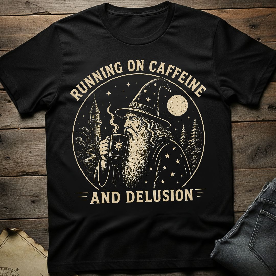 Running on Caffeine and Delusion T-Shirt