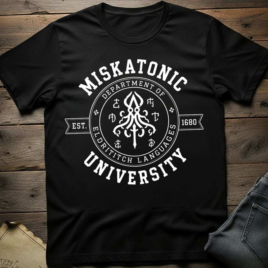 Miskatonic Dept of  Eldritch Languages  T-Shirt