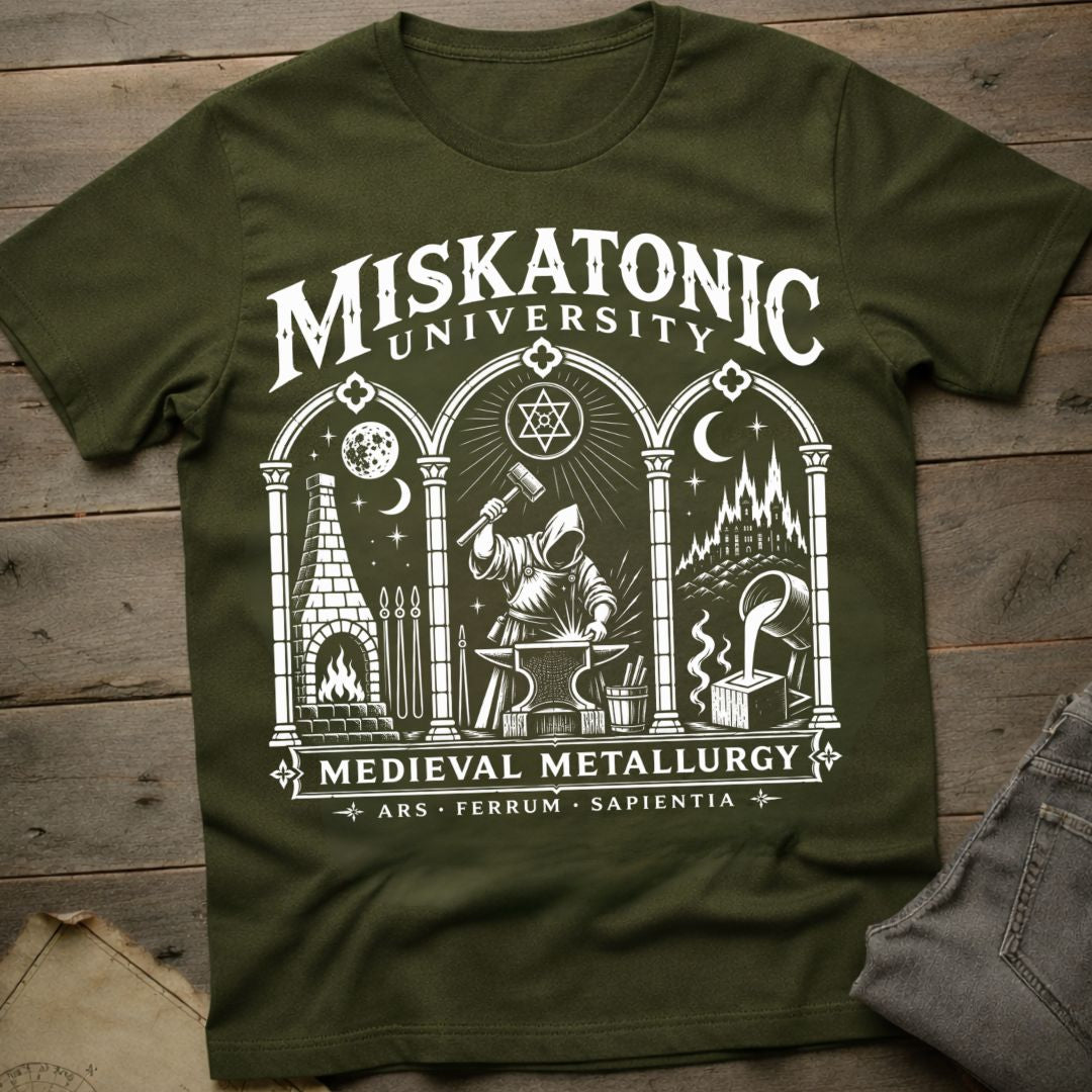 Miskatonic Medieval Metallurgy  T-Shirt