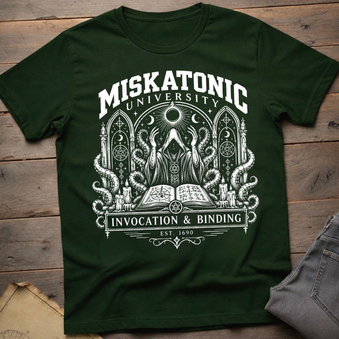 Miskatonic Invocation and Binding T-Shirt