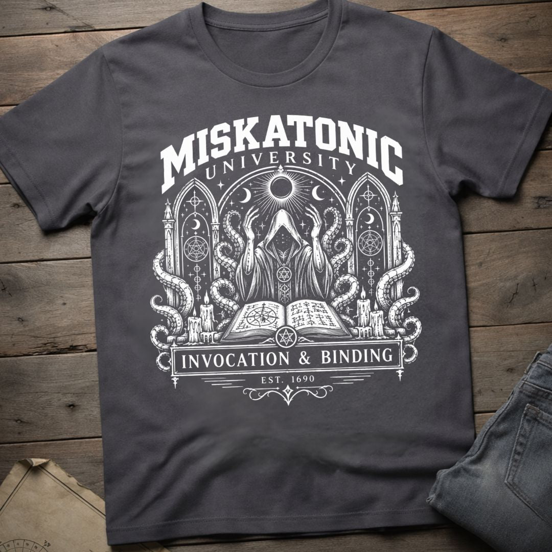 Miskatonic Invocation and Binding T-Shirt
