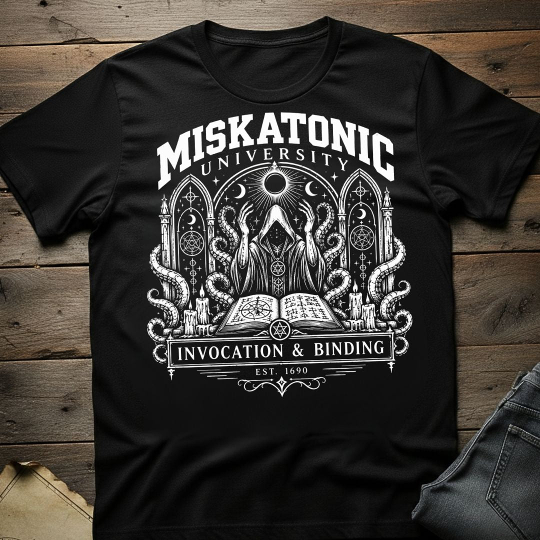 Miskatonic Invocation and Binding T-Shirt