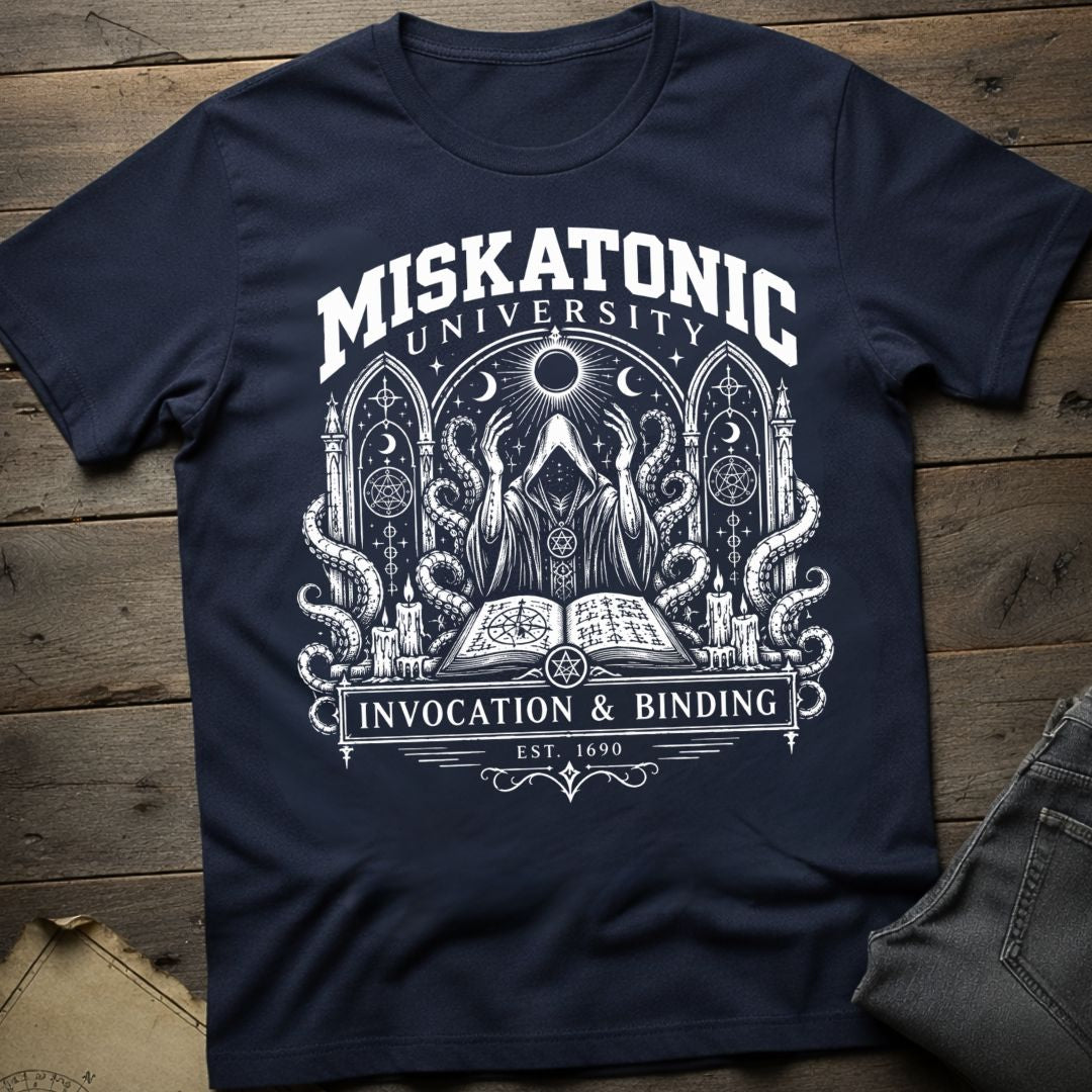 Miskatonic Invocation and Binding T-Shirt